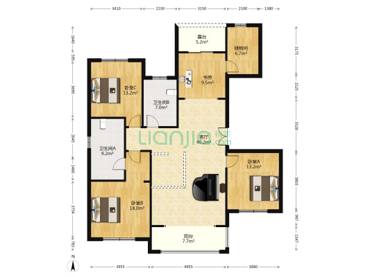 海德堡君麓 4室1厅2卫 169平方
