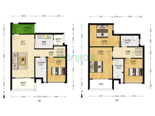 越秀滨海御城二区 4室1厅3卫 119平方