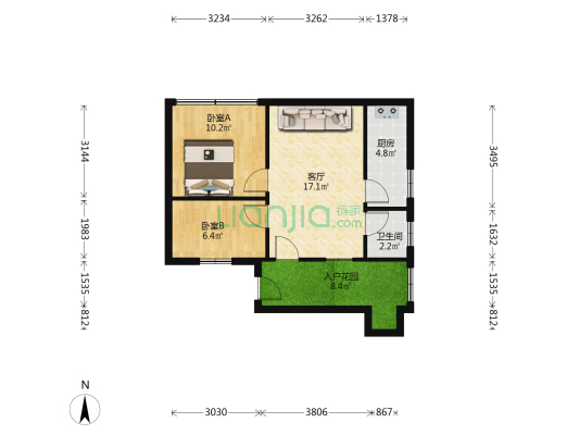 化学试剂小区 2室1厅1卫 62平方