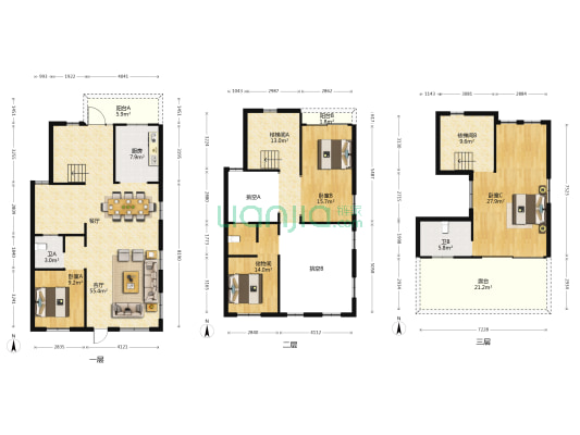 信基丽池澜湾 3室1厅2卫 187平方