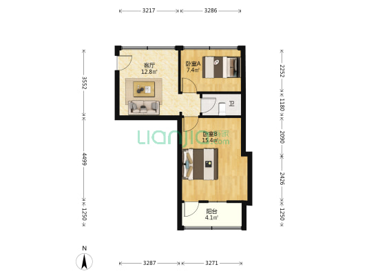 桐君路 2室1厅1卫 49平方
