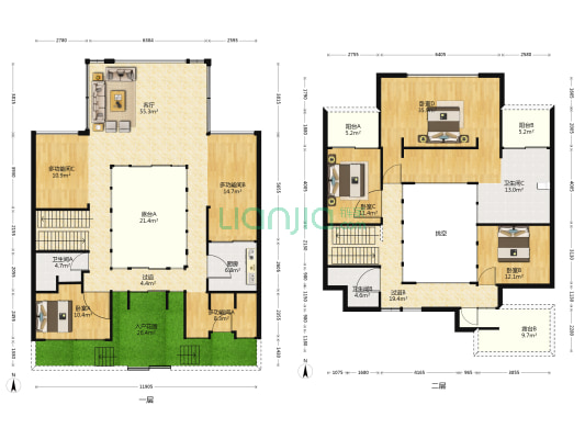 清华坊 7室1厅3卫 330平方