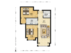 出售香邑溪谷南向两居  精装修带车位 满二 采光好-涿州香邑溪谷户型图