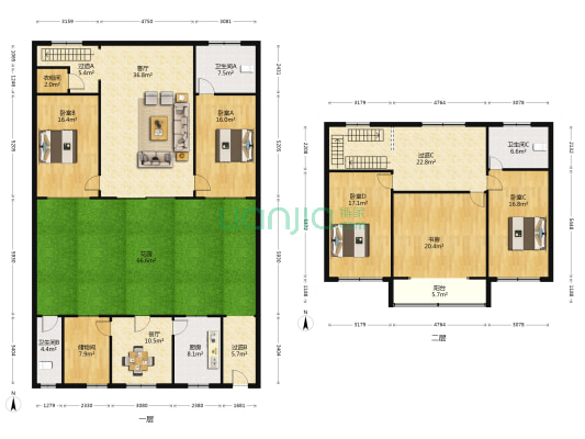 华裕三条 5室2厅3卫 246平方