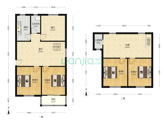 明光路536大院 4室2厅2卫 152平方