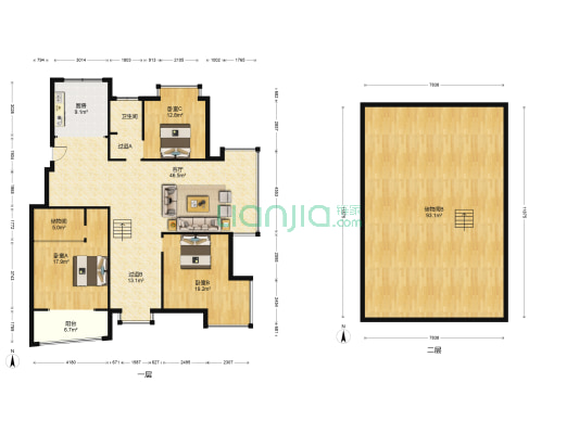 瑞慈花园 3室1厅1卫 153平方