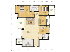 公园里横厅4室2厅2卫 万达 永辉在旁 三条轻轨-重庆公园华府户型图