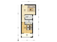 华阳路旁 联合七号院 61平南向正规一居 清水房出售-涿州联合七号院户型图
