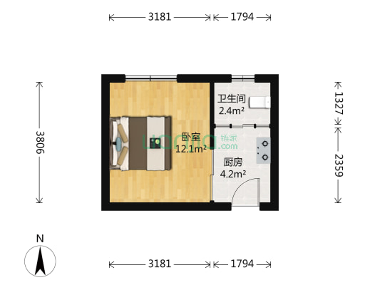 共和新路970弄 1室0厅1卫 25平方