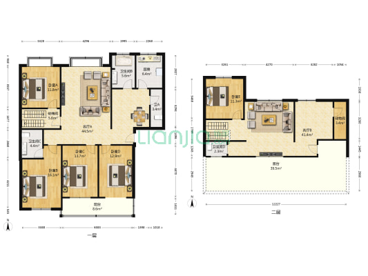 颐和西区 5室2厅4卫 168平方