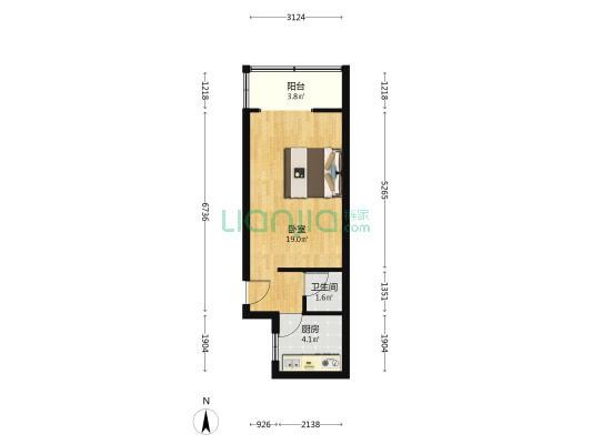 中兴路47号 1室0厅1卫 35平方