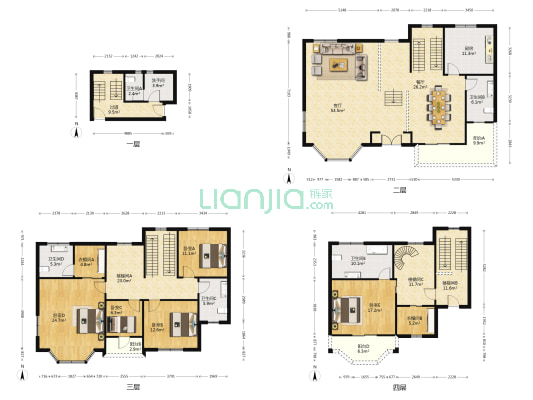 大千美墅 5室2厅6卫 291平方