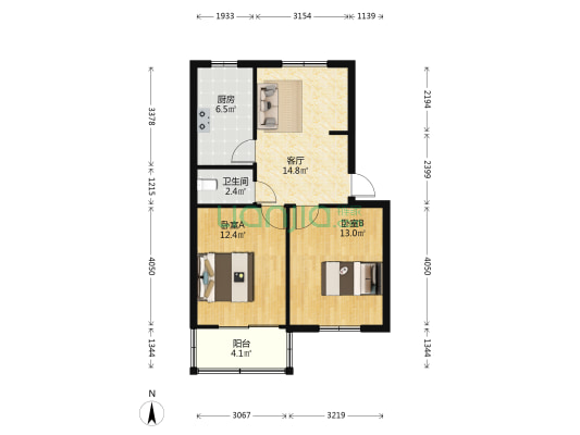 静宁巷 2室1厅1卫 63平方