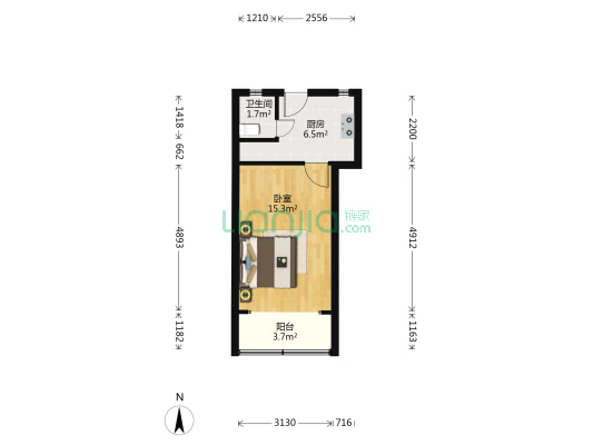 峨山小区 1室0厅1卫 35平方