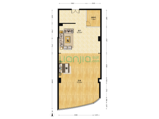 永安大厦 1室1厅0卫 183平方