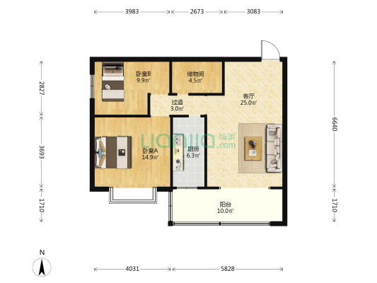 红豆巷 2室1厅0卫 185平方