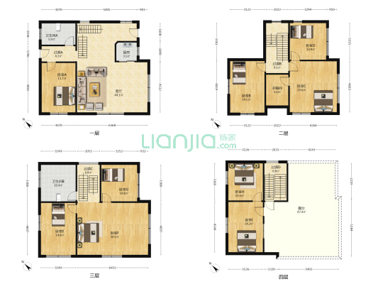 国泰花园 9室1厅2卫 171平方