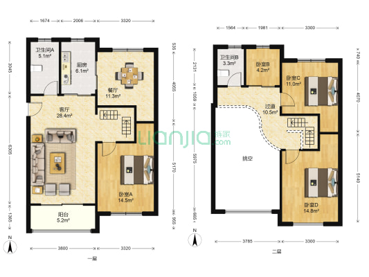瑞金华庭嘉苑 4室2厅2卫 94平方