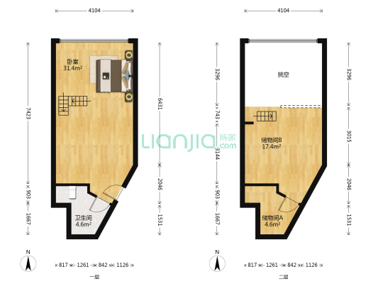 黄金时代 1室0厅1卫 55平方