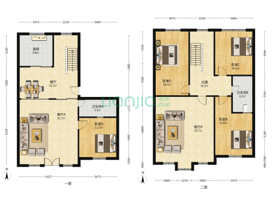 东方明珠(莱西) 4室3厅2卫 296平方