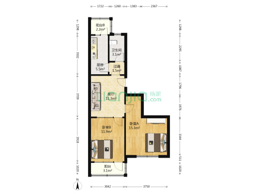 商水路郑州路 2室1厅1卫 72平方
