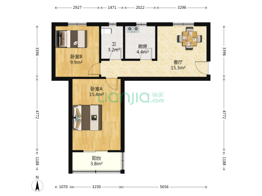 莫邪路散盘 2室1厅1卫 61平方