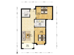 香邑溪谷上园  精装南向2居 带大阳台 房本满二-涿州香邑溪谷上园户型图