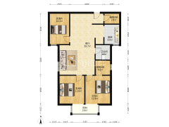 配套齐，交通便利，德信公园，双高速路口，高铁东站-涿州鸿盛凯旋门户型图