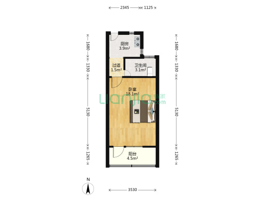 天宝路388弄 1室0厅1卫 36平方
