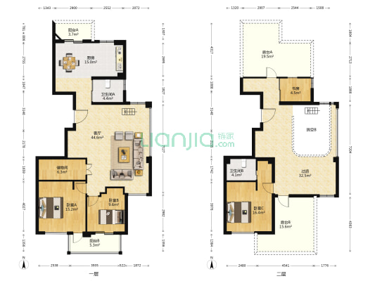 安丰大厦 4室1厅2卫 225平方