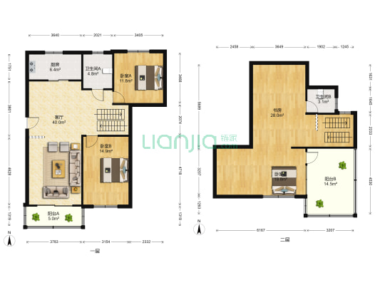 圩中公寓 4室1厅2卫 170平方