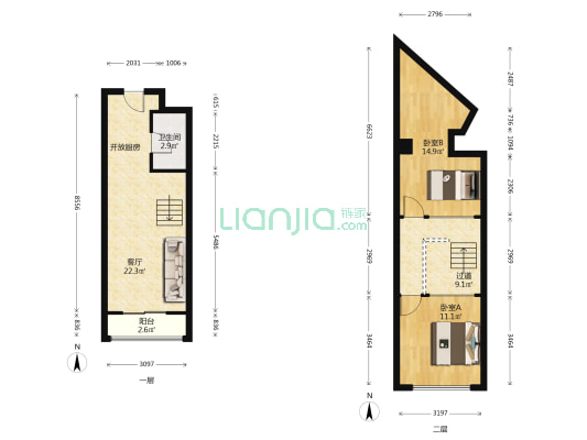 碧桂园从化1960 2室1厅1卫 50平方