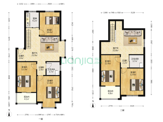 康晖新天地 5室2厅2卫 92平方