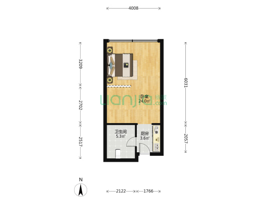 永达商业广场 1室0厅1卫 50平方
