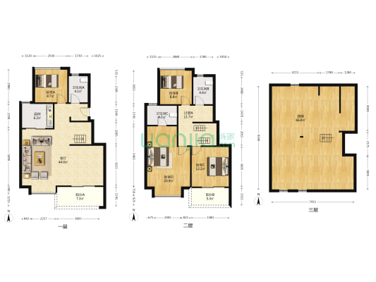 澜山悦庭 4室1厅3卫 151平方