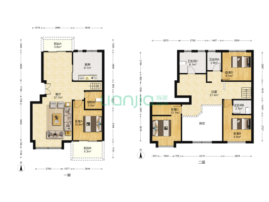 雍锦园 4室1厅3卫 168平方