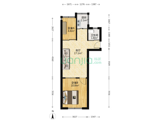 草仓路158号 2室1厅1卫 41平方