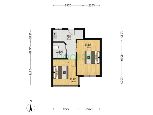 黎明西路二百六十三弄 2室0厅1卫 41平方