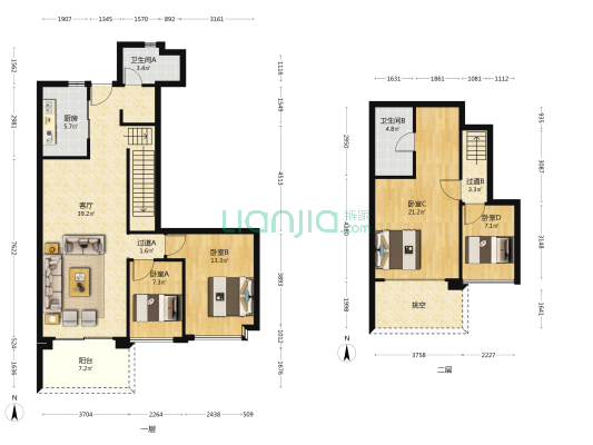 越秀·天悦江湾 4室1厅2卫 130平方