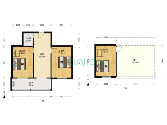 建材局小区 3室1厅1卫 84平方