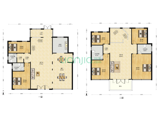 景和园 6室3厅4卫 277平方