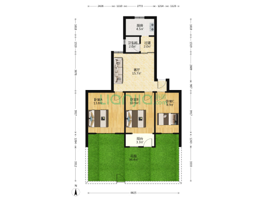 宿松路水利厅医院宿舍 3室1厅1卫 70平方