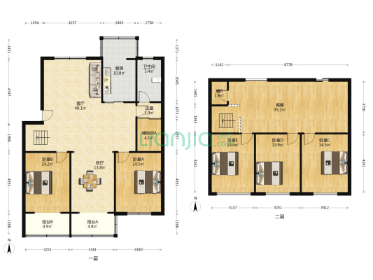天山花苑 5室2厅1卫 221平方