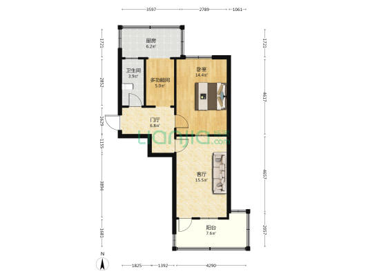 郝庄巷44号 2室1厅1卫 59平方