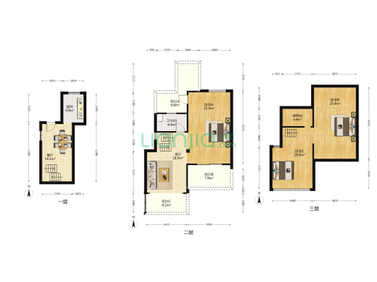 世茂龙湾三期 3室2厅1卫 85平方