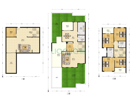 绿地城 5室3厅3卫 408平方
