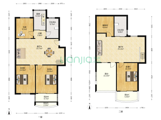 惠河路9-13号 4室2厅2卫 114平方