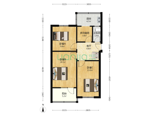 丛南小区 4室1厅1卫 67平方