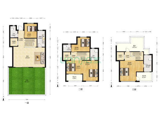观棠明月 5室1厅4卫 172平方