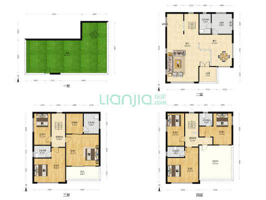 东乐花园 6室2厅5卫 368平方